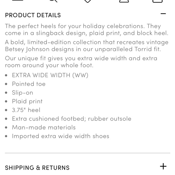 Torrid Red Plaid Heels with Black Beaded Block Heel - Picture 9 of 9